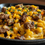 Golden Corn Ranch Beef Skillet with Melted Cheddar Bliss
