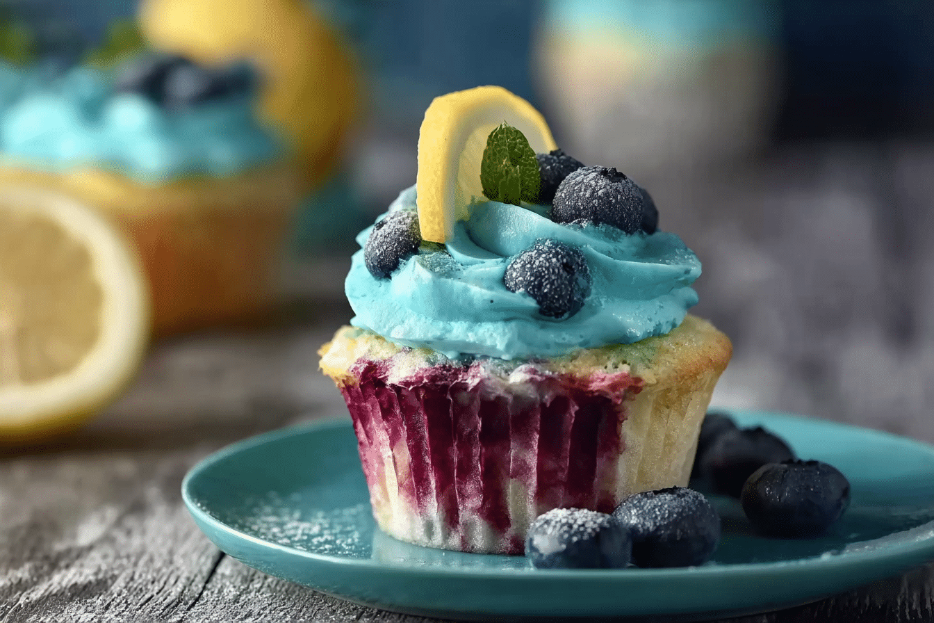 Blueberry Lemonade Cupcakes