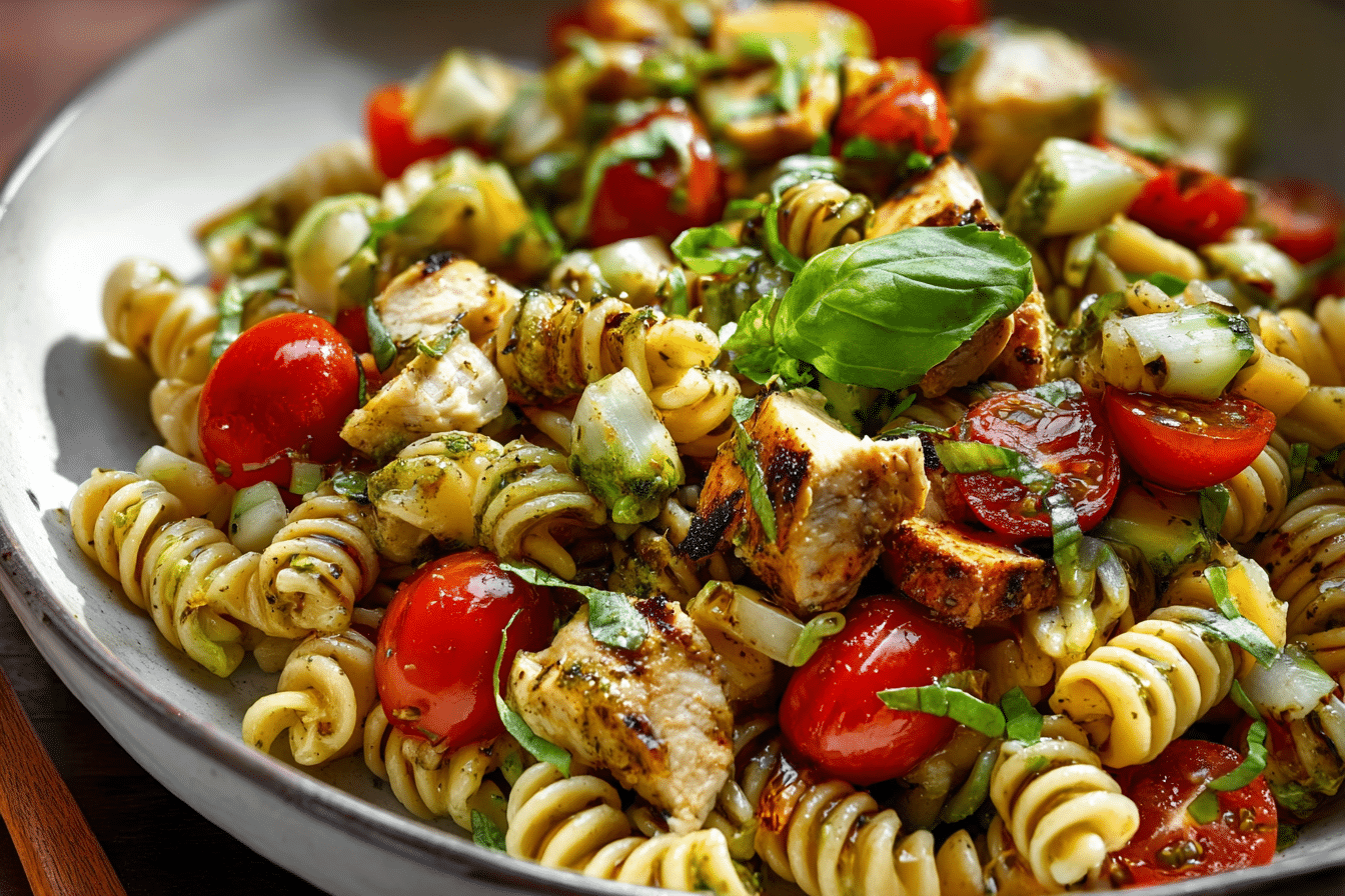 Chicken Caprese Pasta Salad