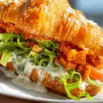 Crispy Buffalo Chicken Croissant Sandwich