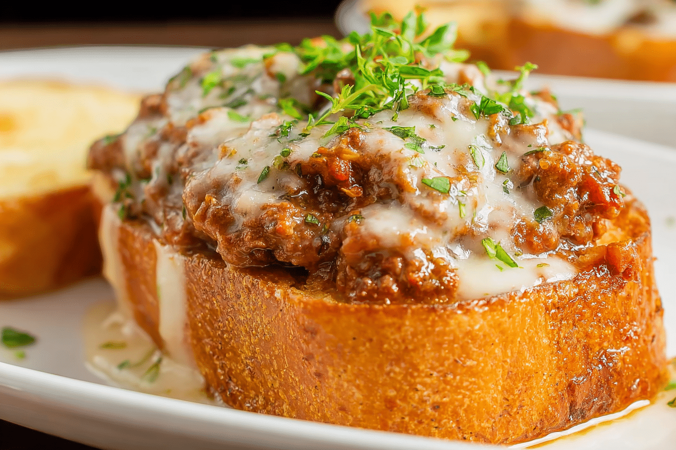 Garlic Parmesan Texas Toast Sloppy Joes