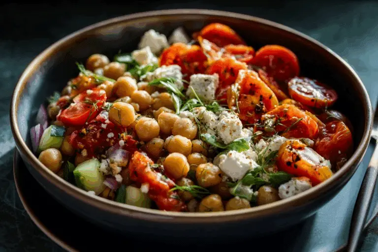 Chickpea Grain Bowl with Feta & Tomatoes