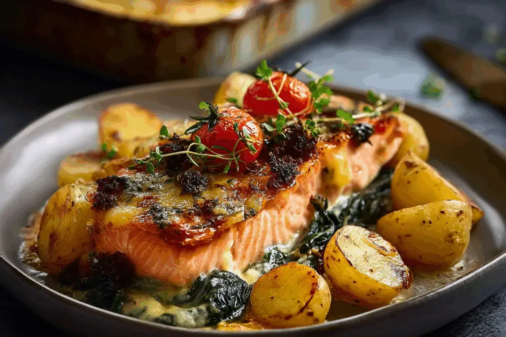 Creamy Salmon and Potato Bake