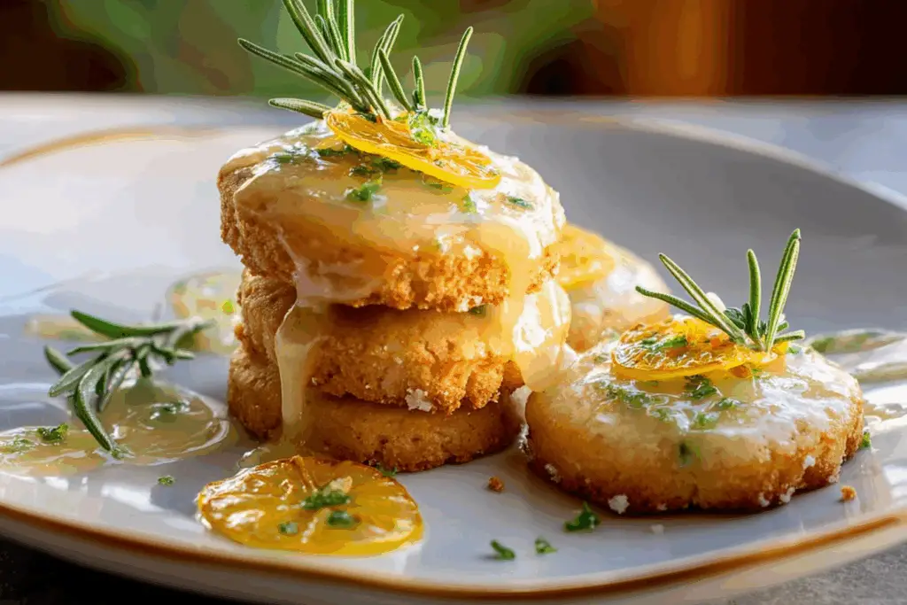 Zesty Rosemary-Lemon Shortbread with a Salted Glaze Twist