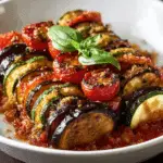 Baked Ratatouille with Tomatoes, Zucchini, and Eggplant