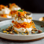 Carrot Cardamom Cream Clouds with Mascarpone Swirl