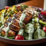 Epic Grilled Chicken & Avocado Power Salad with Creamy Herb Drizzle