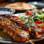 Chicken Shawarma Skewers with Garlic Lemon Sauce