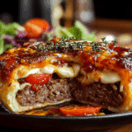 CHEESY PIZZA BURGER PIE