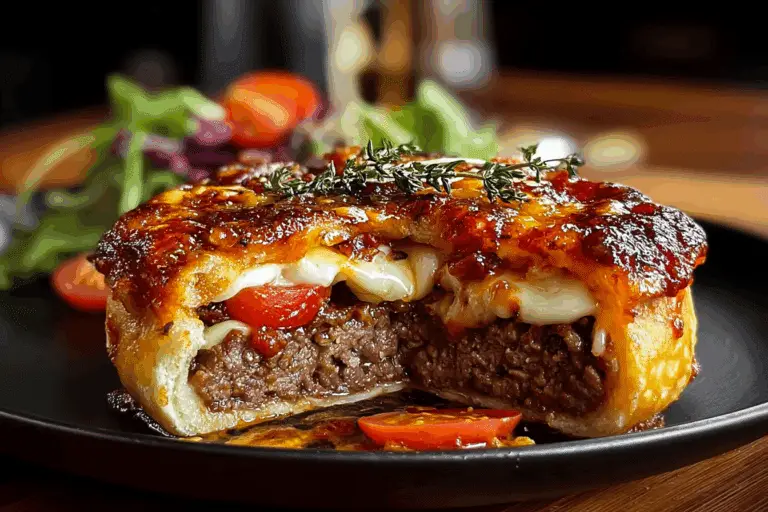 CHEESY PIZZA BURGER PIE