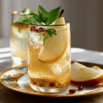 Spiced Pear & Ginger Sparkling Mocktail