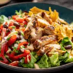 Chicken Fajita Salad with Honey Chipotle Dressing