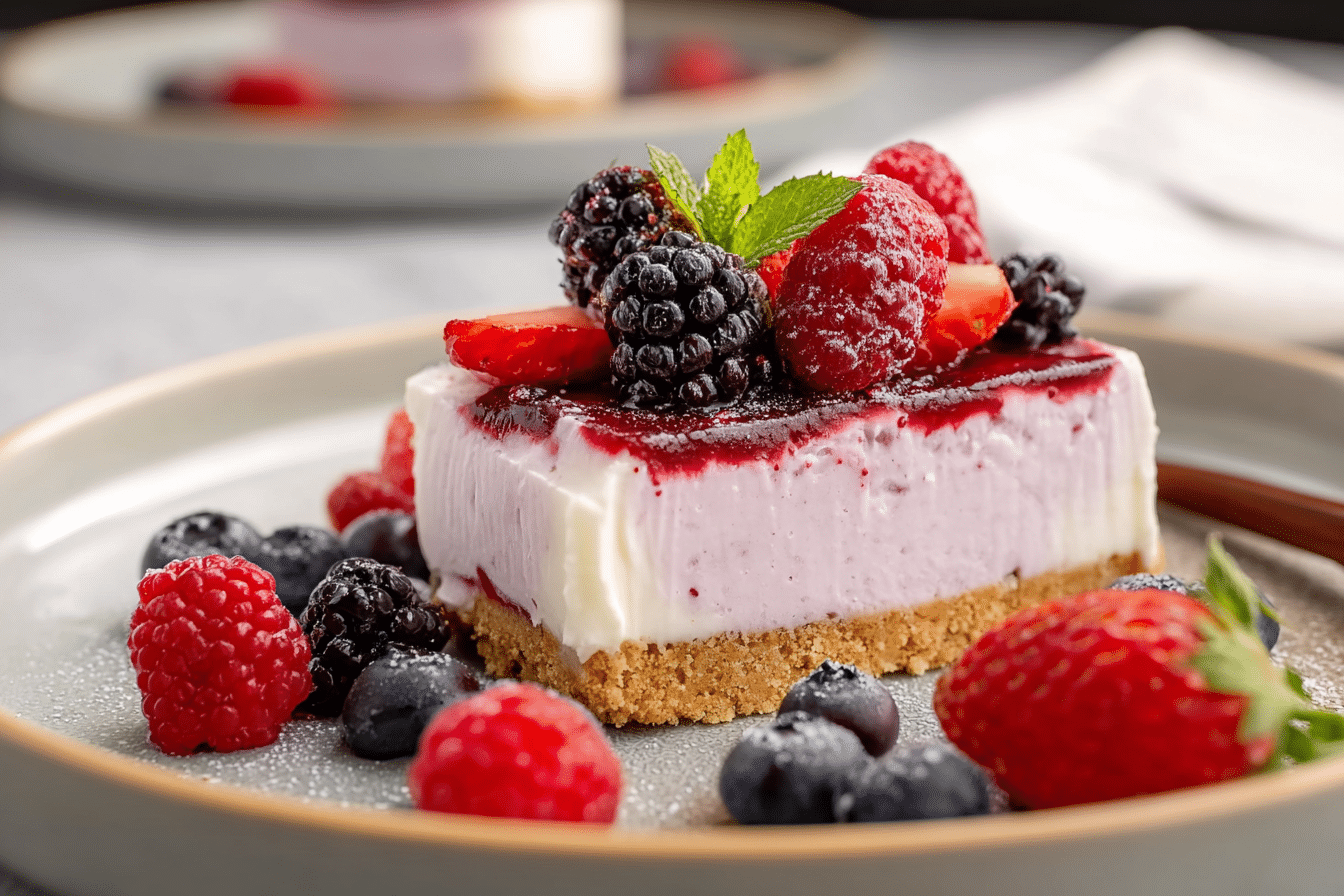 No-Bake Berry Cheesecake
