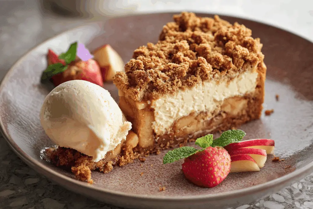 Apple Crumble Cheesecake