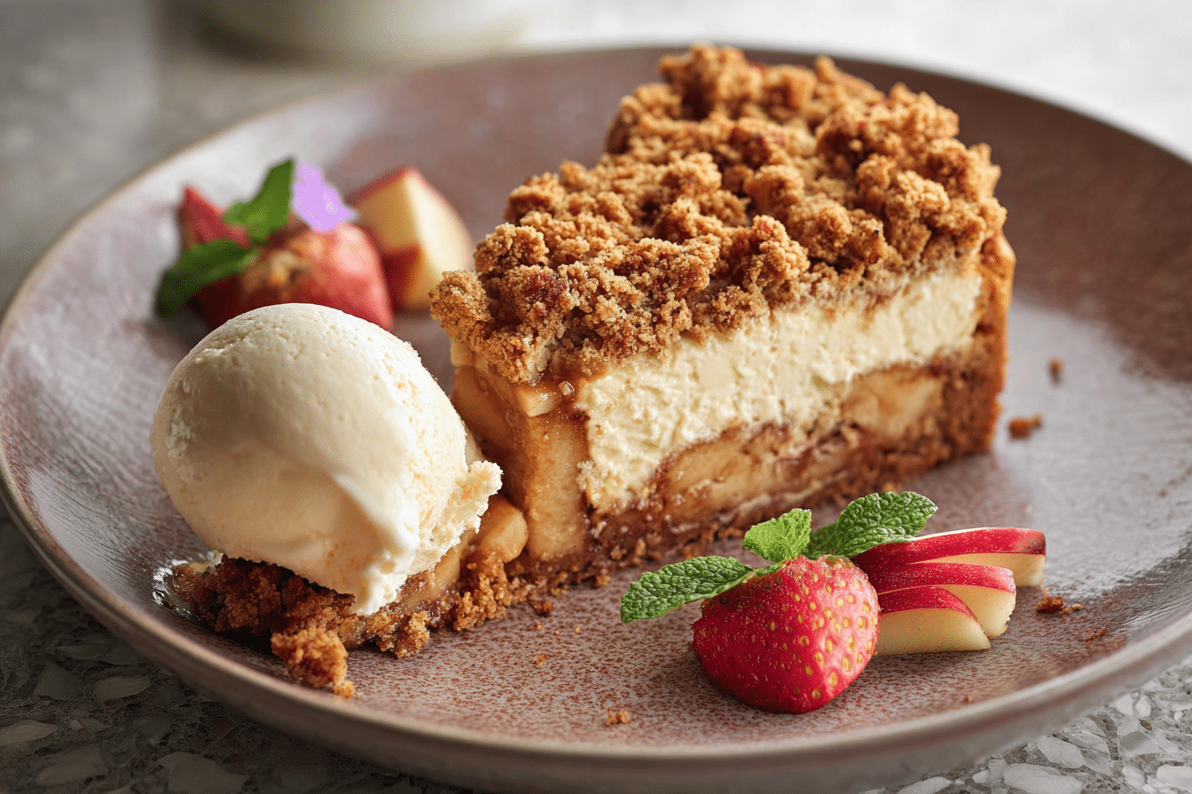 Apple Crumble Cheesecake