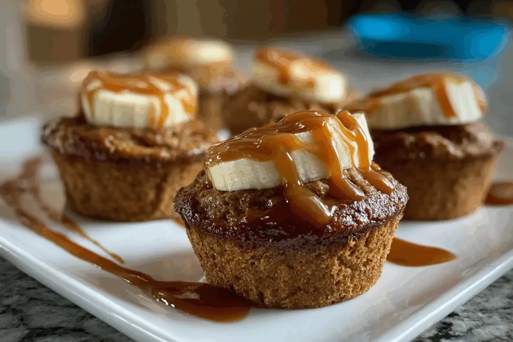Salted Caramel Banana Muffins