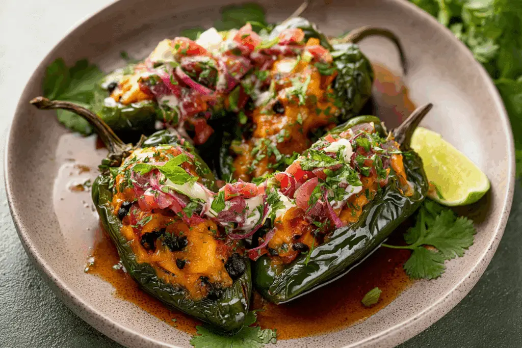 Chorizo-Stuffed Poblano Peppers