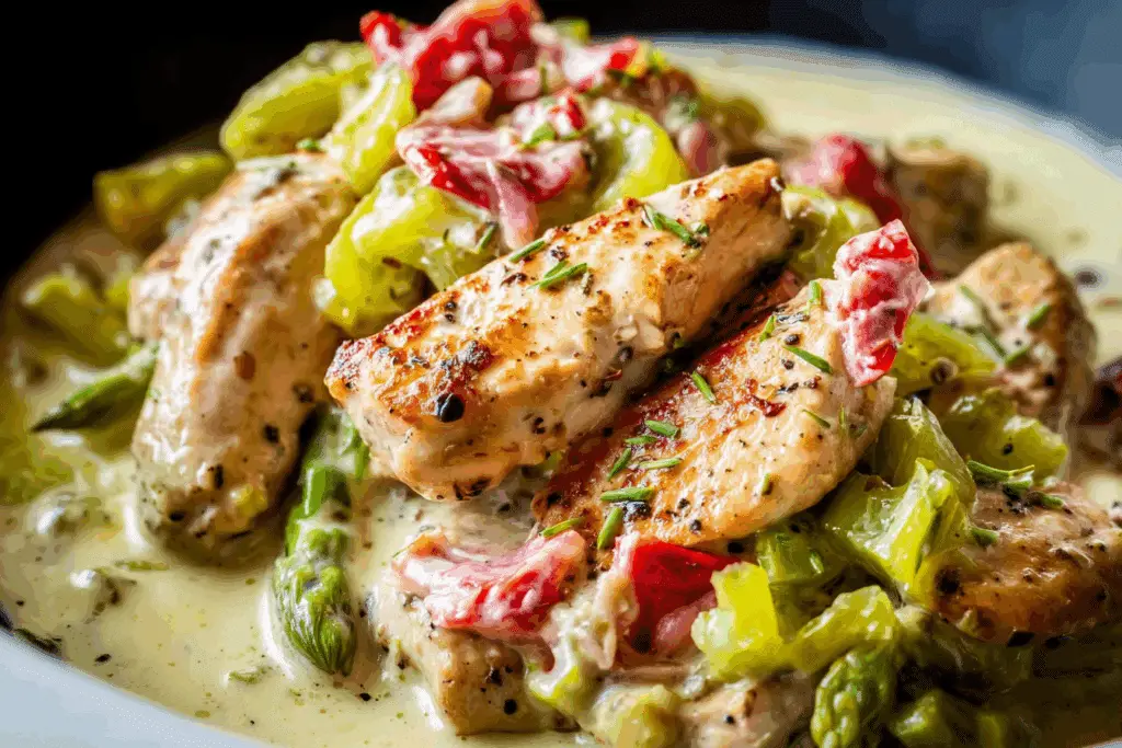 Creamy Pepperoncini Chicken Skillet