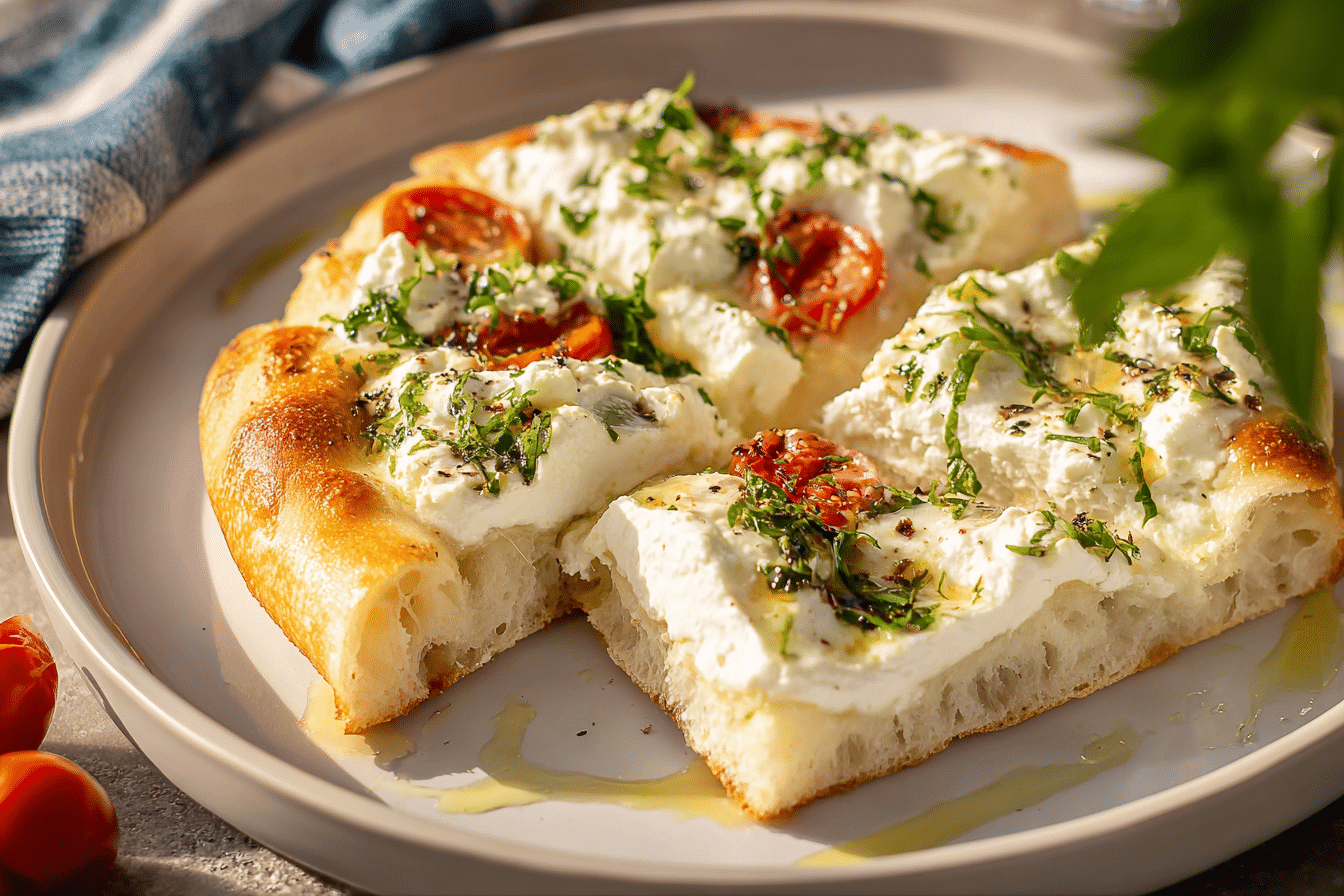 White Pizza Recipe with Ricotta (Pizza Bianca)