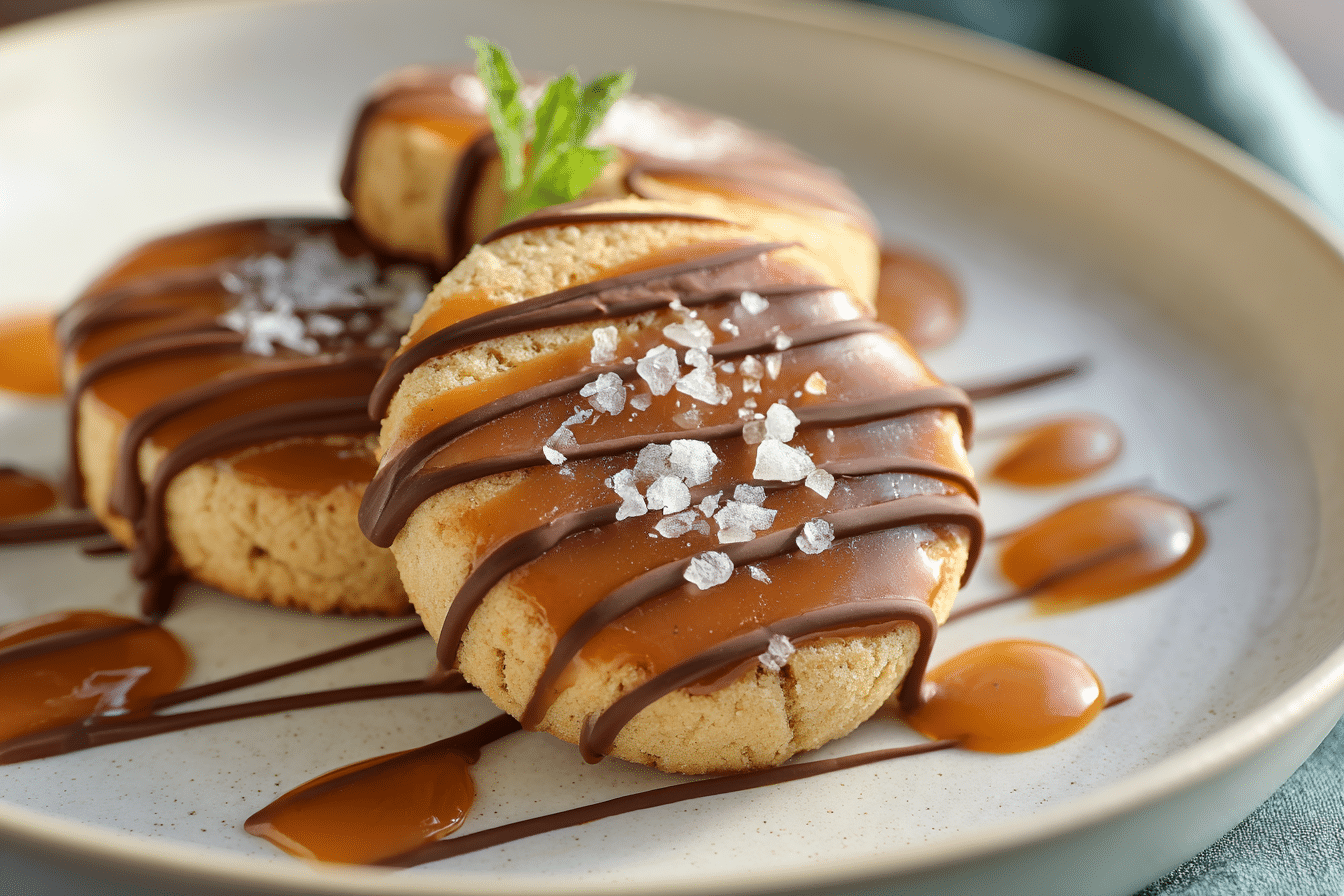 Salted Caramel Shortbread Cookies