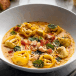 Fire Roasted Chicken Tortellini Soup