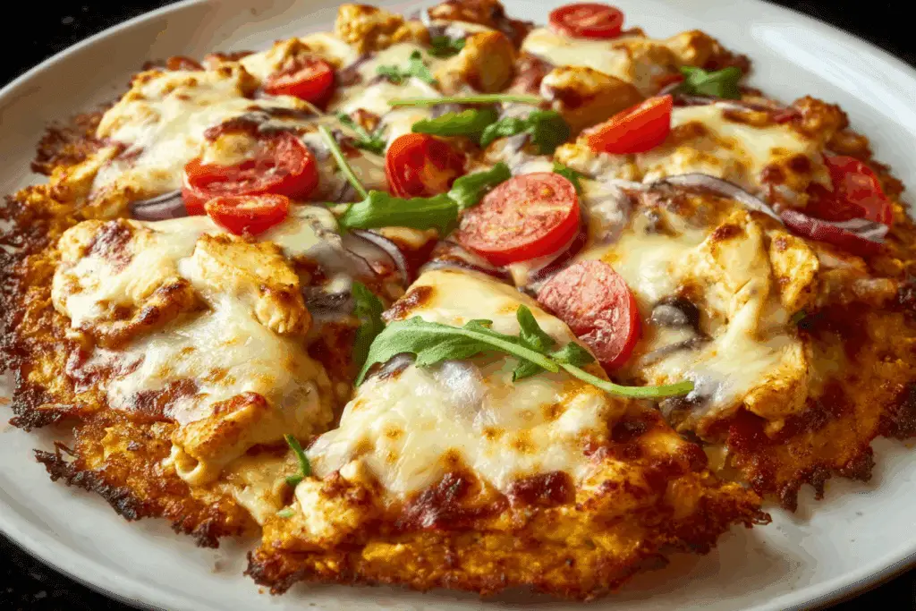 High Protein Chicken Crust Pizza