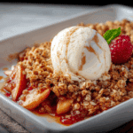 Apple Crisp with Vanilla Ice Cream