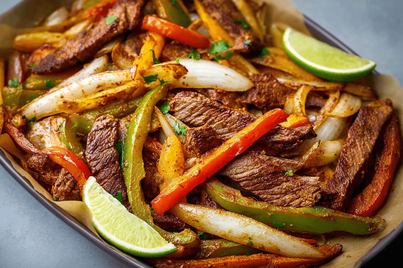Sheet Pan Steak Fajitas