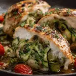 Grated Zucchini Stuffed Chicken Breasts