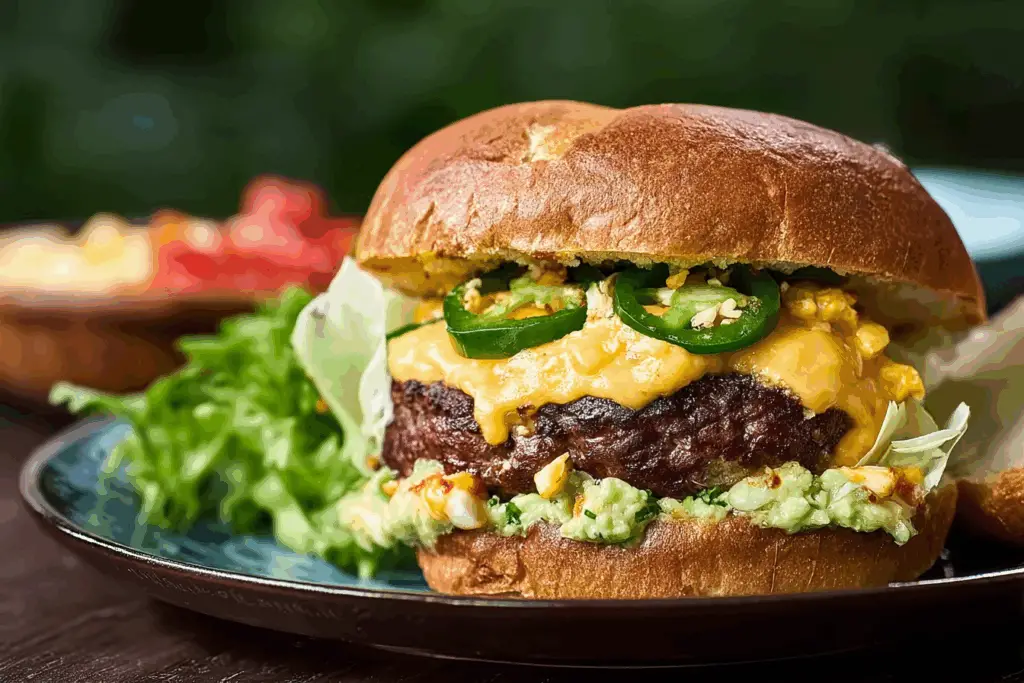 Jalapeño Cheddar Stuffed Burgers