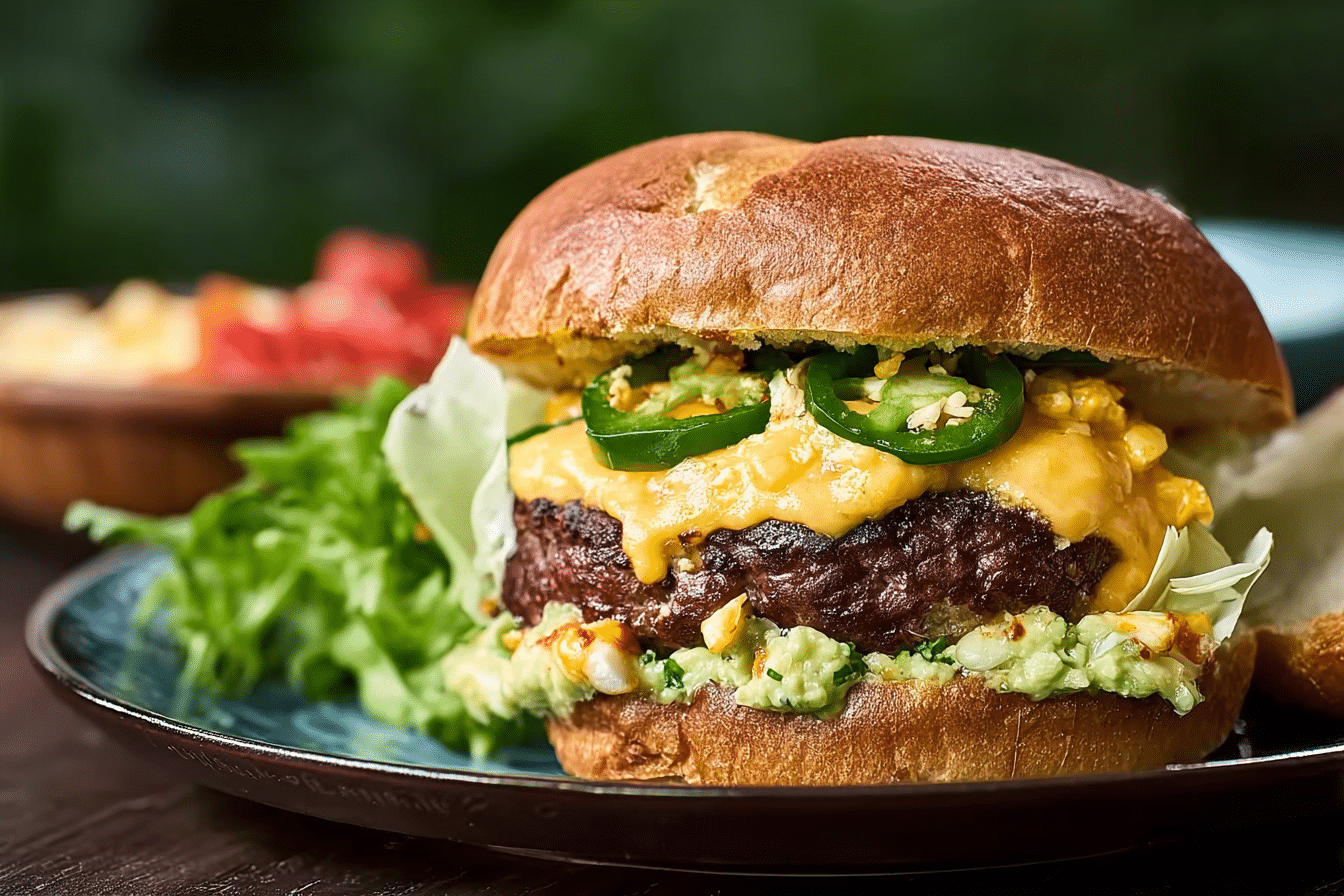 Jalapeño Cheddar Stuffed Burgers