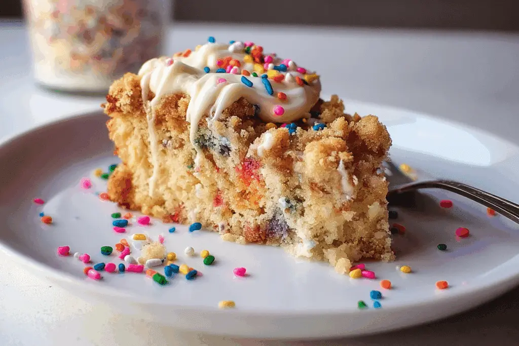 Double Funfetti Crumb Cake