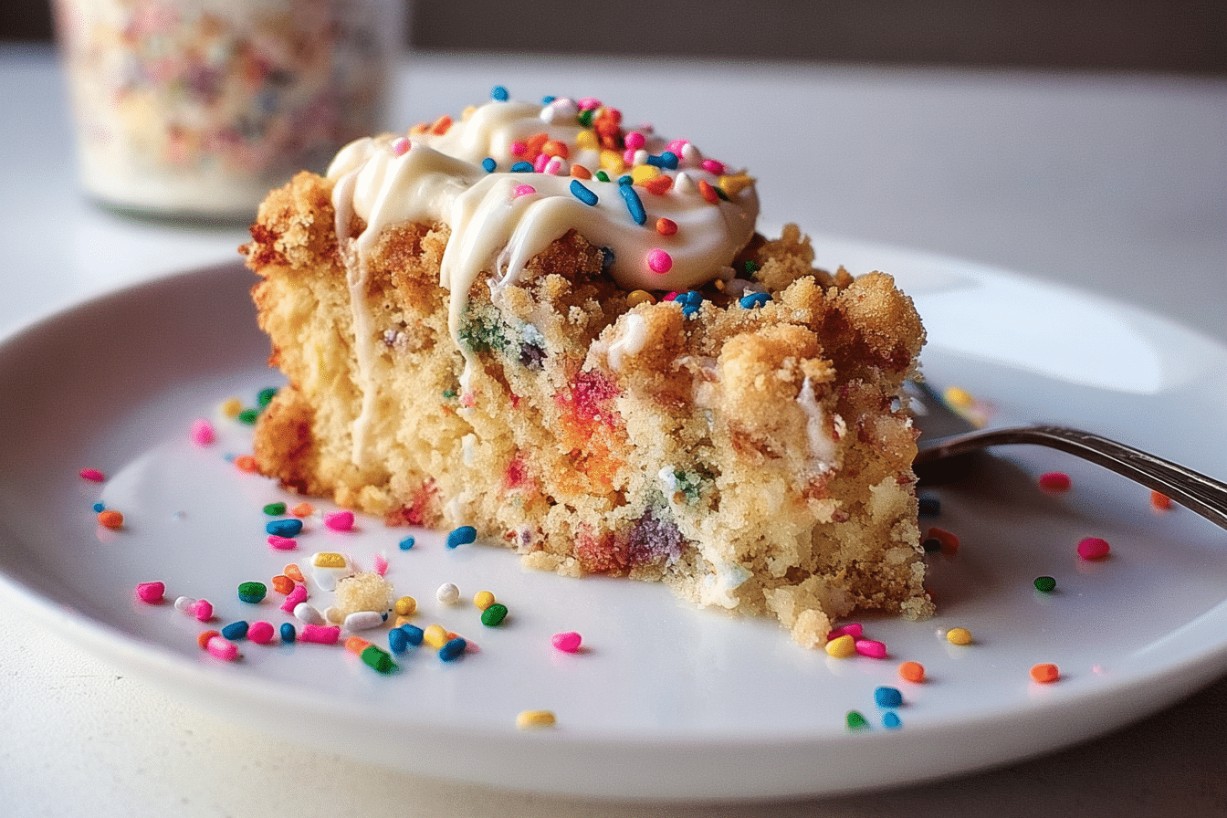 Double Funfetti Crumb Cake