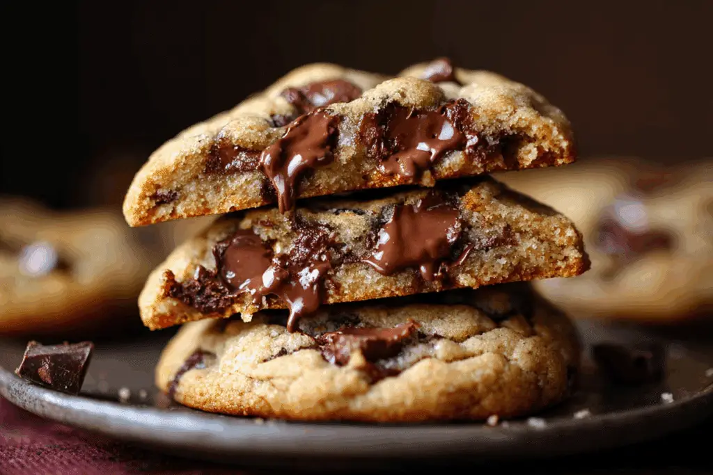 Nutella Stuffed Chocolate Chip Cookies