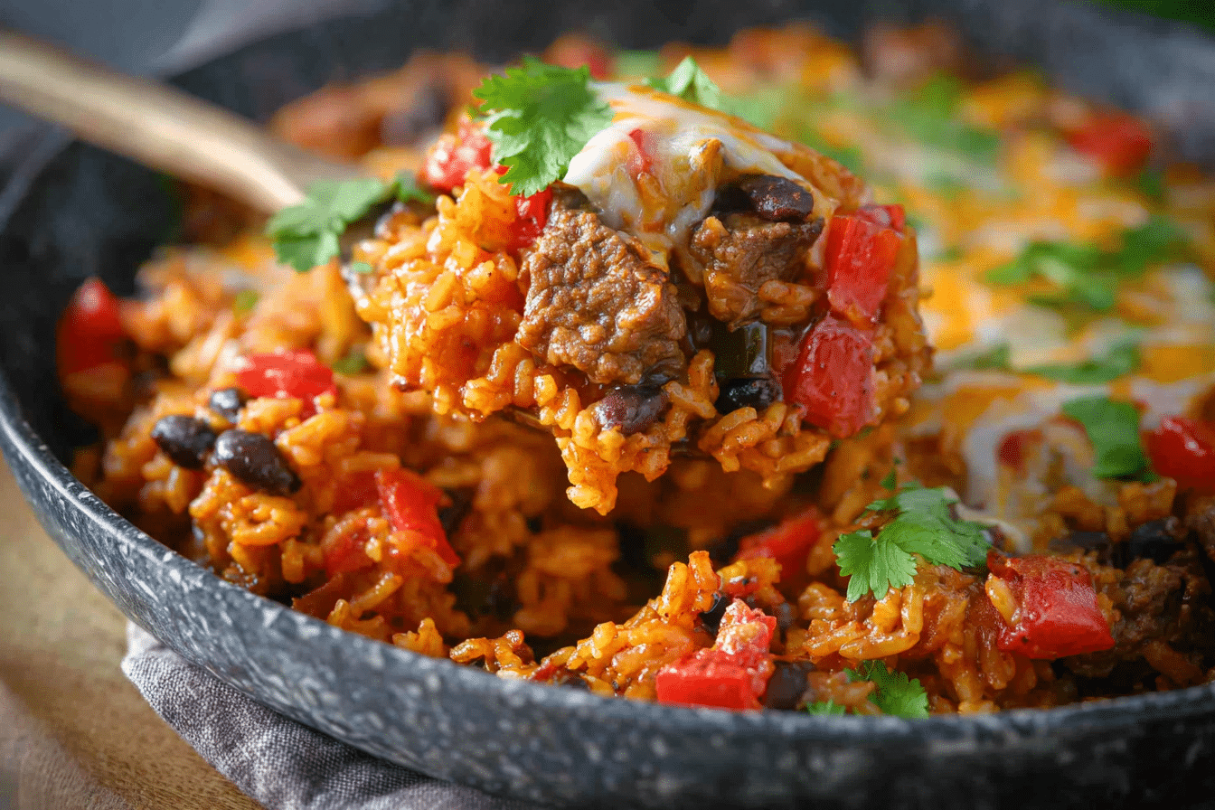 One-Pot Mexican Rice & Beef Casserole