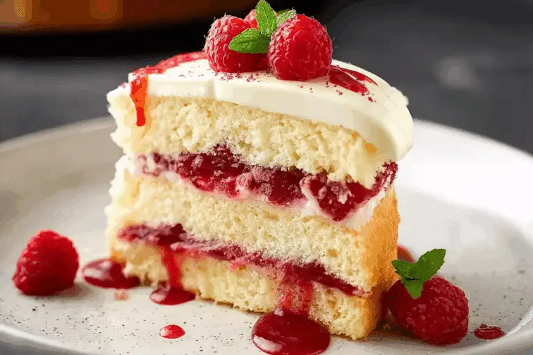 White Chocolate Raspberry Cake