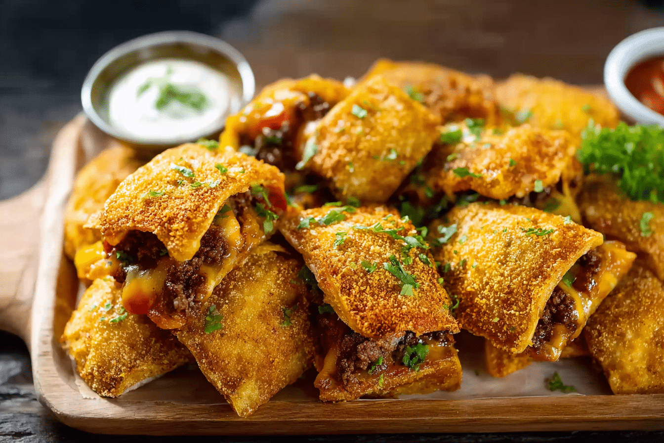 CRUNCHY NACHOS BREAD WITH BEEF
