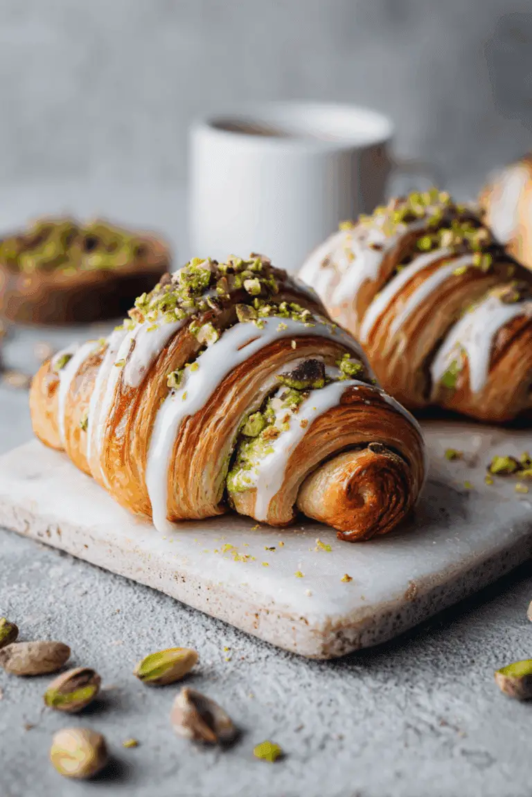 Pistachio Filled NYC Croissant Rolls