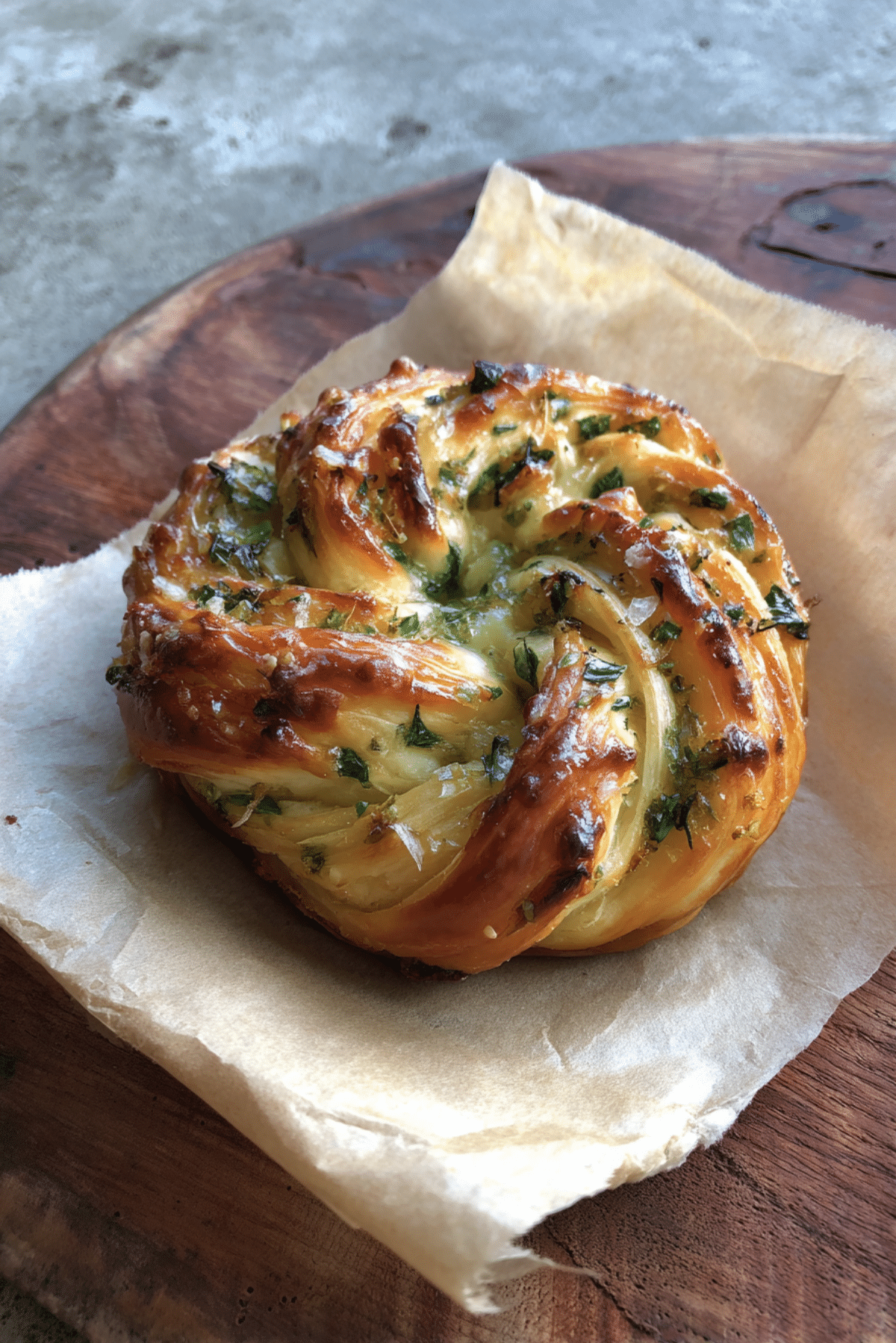 Twisted Garlic Puffs