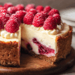 Raspberry and White Chocolate Cheesecake Pie
