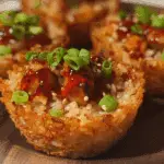 Chicken Teriyaki Crispy Rice Cups
