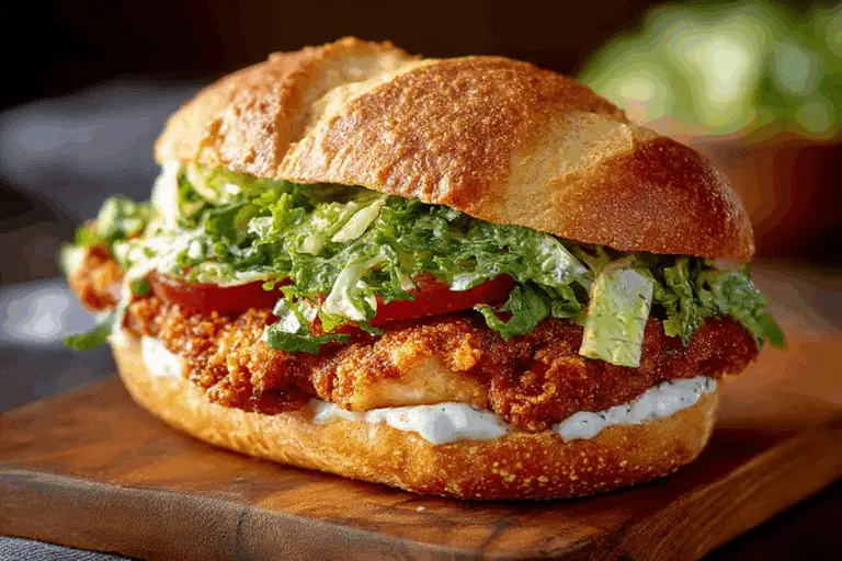 Caesar Fried Chicken Sandwich
