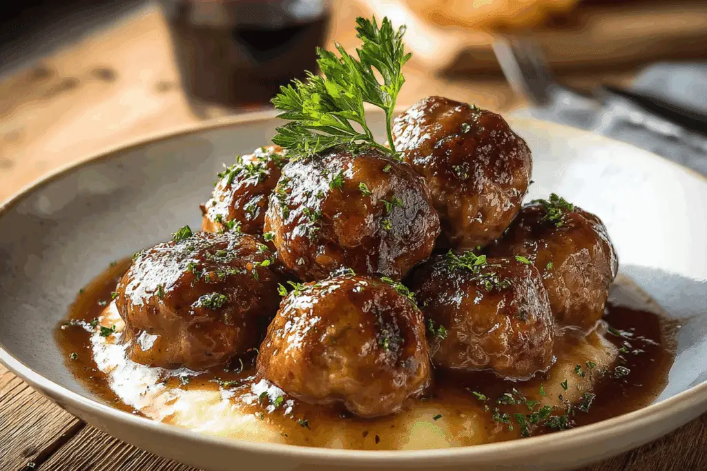 Coq au Vin Meatballs