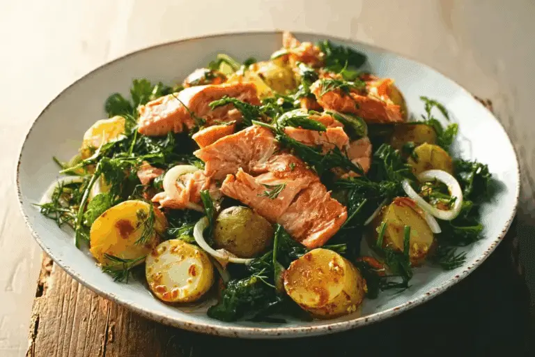Tamarind Salmon and Kashmiri Potato Salad Bowl