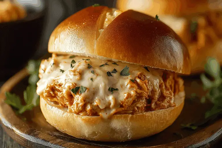 Chicken Alfredo Sloppy Joes
