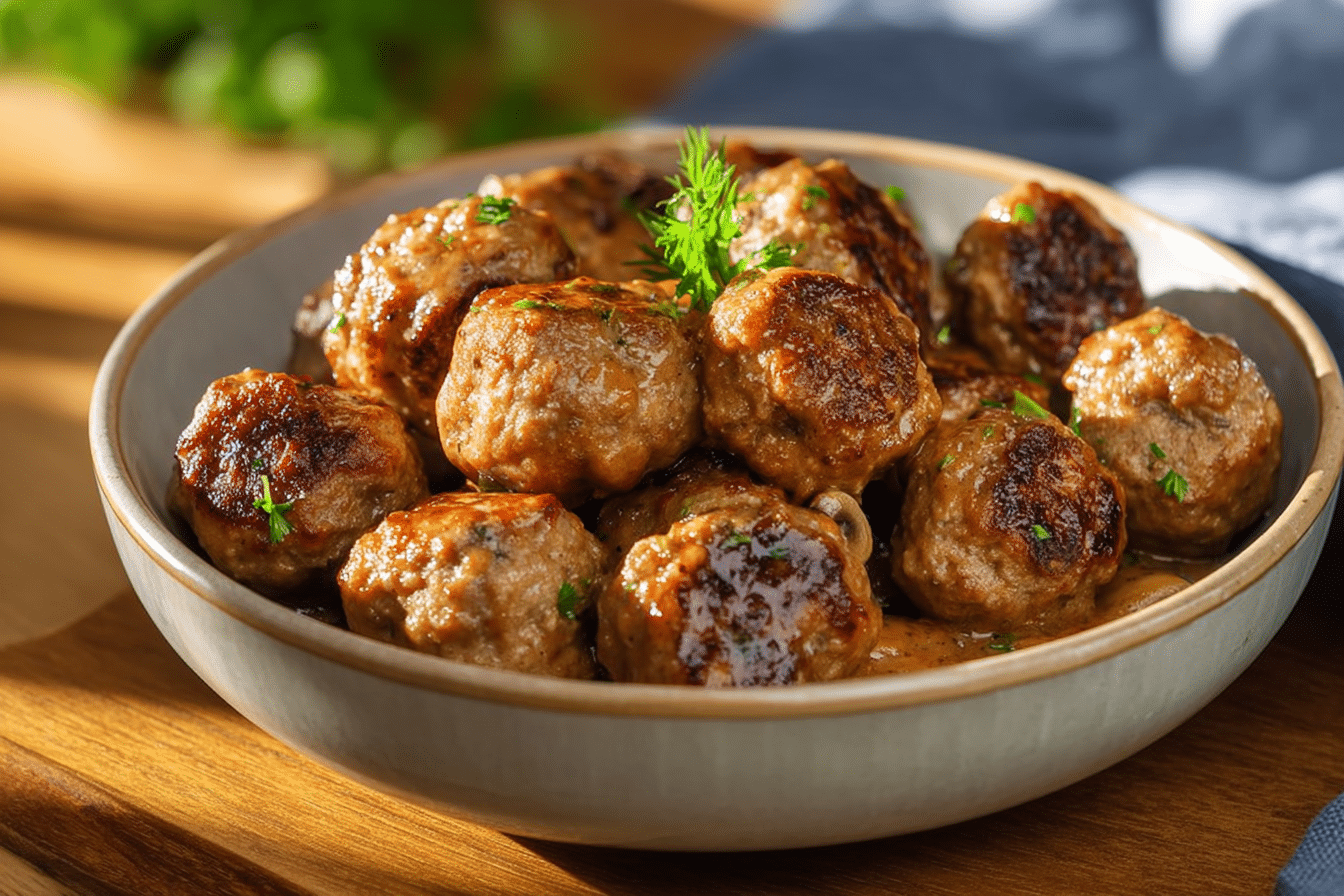 Kefta de poulet sauce champignons