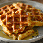 3 Ingredient Halloumi Plantain Waffles