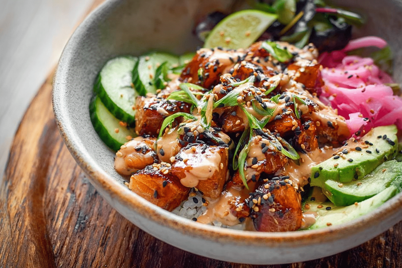 Miso Glazed Tofu Bowl