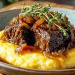 Tender Braised Beef with Parmesan Polenta