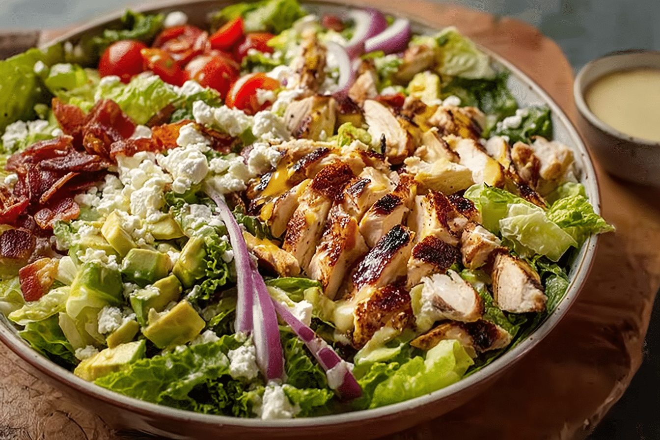 Hot Honey Mustard and Feta Chopped Chicken Salad